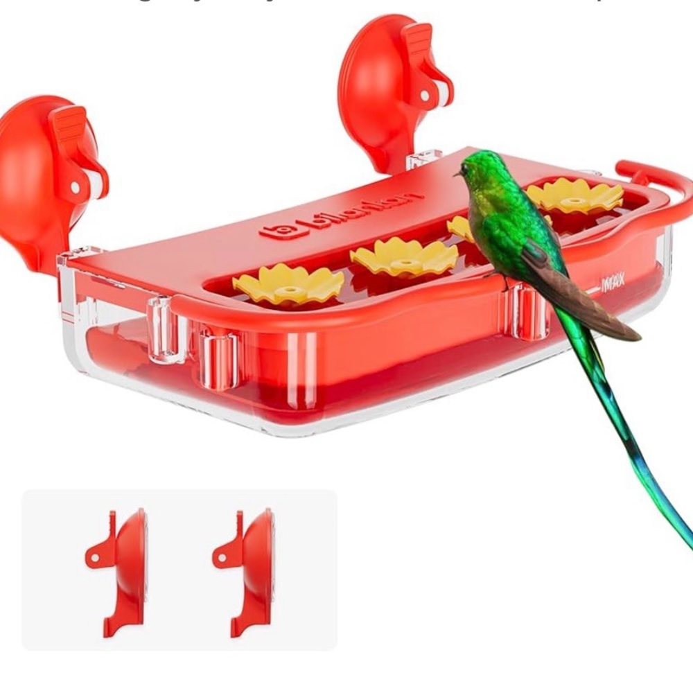 NEW BILANTAN window Hummingbird Feeder with Suction Cups (adaptable for camera)